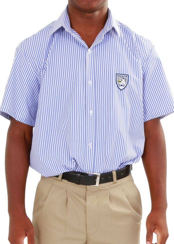 Boys Pinstripe Shirt - S/Sleeve